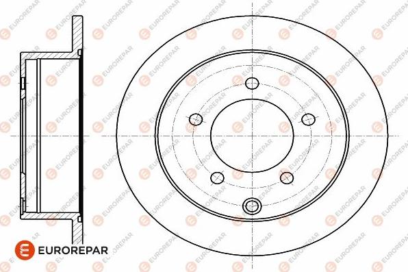 EUROREPAR 1642779080 - Гальмівний диск autozip.com.ua