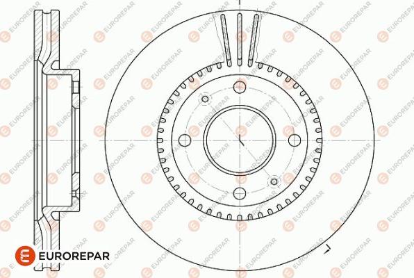 EUROREPAR 1642779180 - Гальмівний диск autozip.com.ua