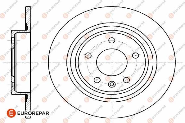 EUROREPAR 1642775080 - Гальмівний диск autozip.com.ua