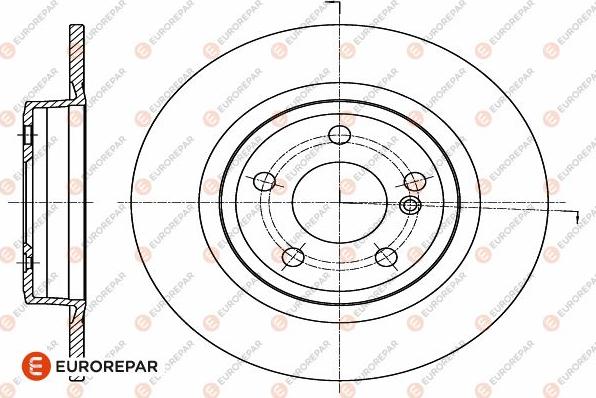 EUROREPAR 1642775180 - Гальмівний диск autozip.com.ua