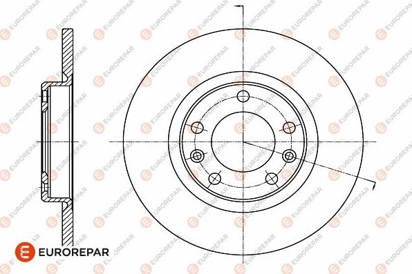 EUROREPAR 1642776380 - Гальмівний диск autozip.com.ua