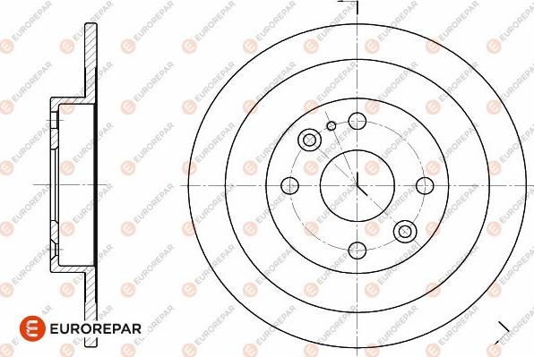 EUROREPAR 1642770880 - Гальмівний диск autozip.com.ua