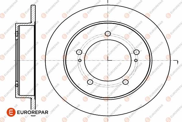 EUROREPAR 1642770780 - Гальмівний диск autozip.com.ua