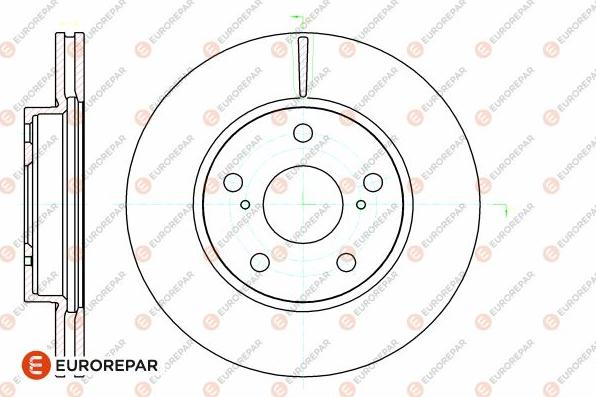 EUROREPAR 1642778780 - Гальмівний диск autozip.com.ua