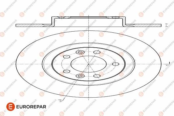 EUROREPAR 1642773580 - Гальмівний диск autozip.com.ua