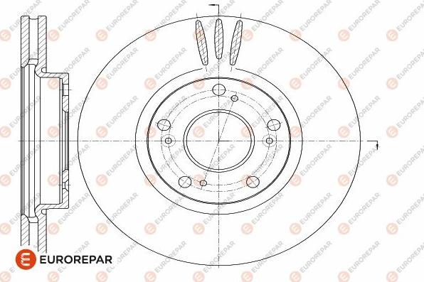 EUROREPAR 1642773280 - Гальмівний диск autozip.com.ua