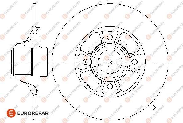 EUROREPAR 1669615680 - Гальмівний диск autozip.com.ua