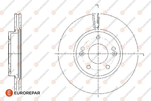 EUROREPAR 1667849380 - Гальмівний диск autozip.com.ua