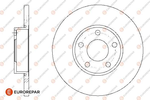 EUROREPAR 1667859580 - Гальмівний диск autozip.com.ua