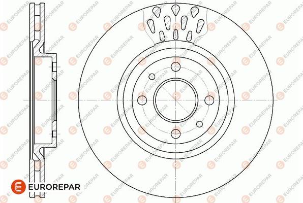 EUROREPAR 1667859680 - Гальмівний диск autozip.com.ua