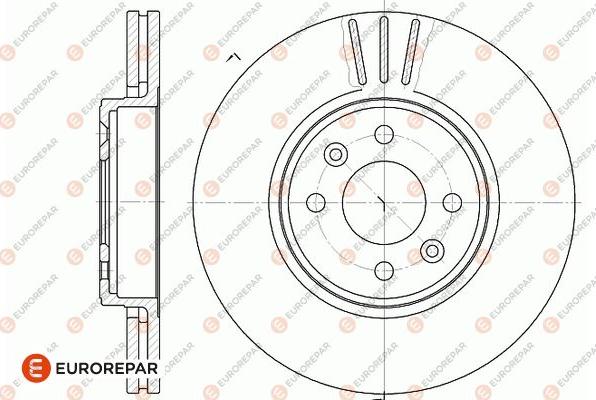 EUROREPAR 1667854980 - Гальмівний диск autozip.com.ua