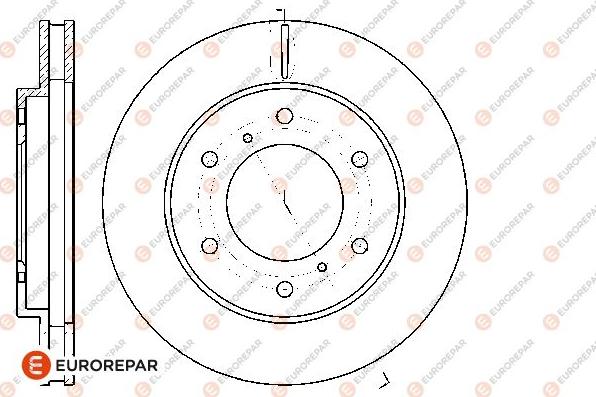 EUROREPAR 1667855280 - Гальмівний диск autozip.com.ua