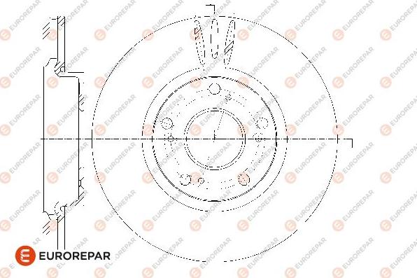 EUROREPAR 1667856980 - Гальмівний диск autozip.com.ua