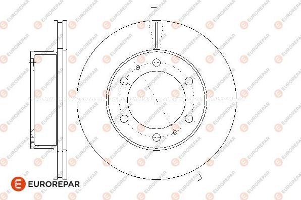 EUROREPAR 1667856580 - Гальмівний диск autozip.com.ua