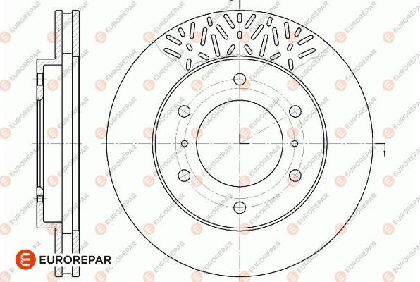 EUROREPAR 1667856680 - Гальмівний диск autozip.com.ua