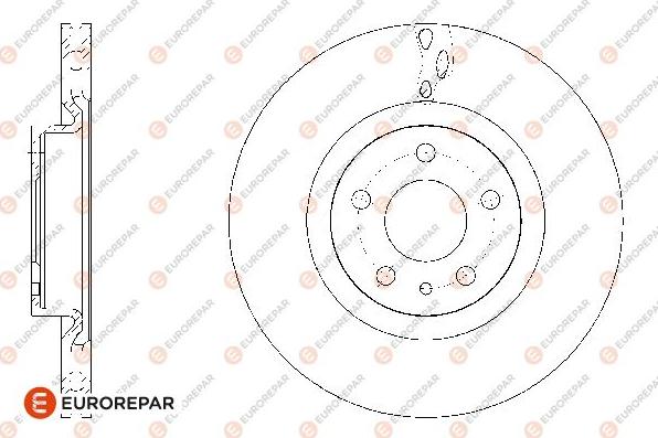 EUROREPAR 1667850580 - Гальмівний диск autozip.com.ua