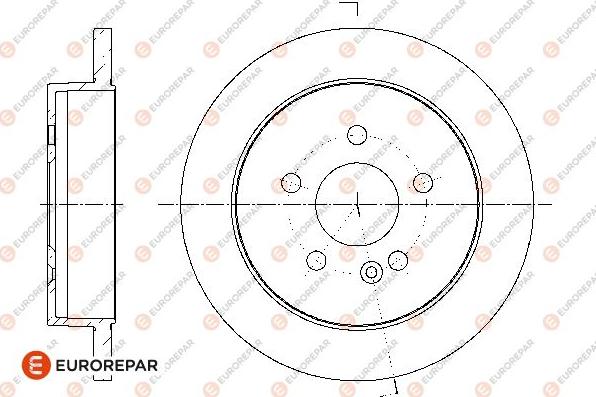 EUROREPAR 1667851780 - Гальмівний диск autozip.com.ua