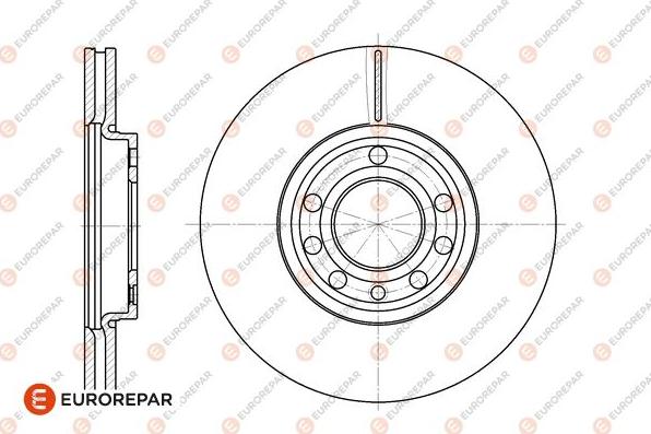 EUROREPAR 1667858480 - Гальмівний диск autozip.com.ua