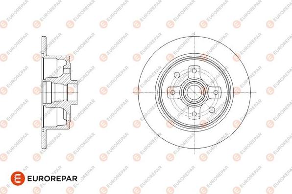 EUROREPAR 1667853980 - Гальмівний диск autozip.com.ua