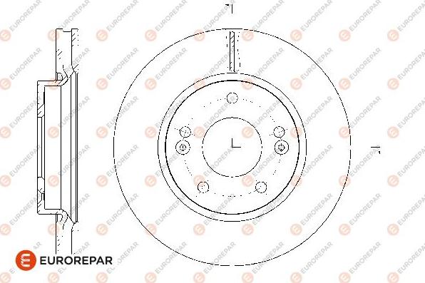 EUROREPAR 1667853580 - Гальмівний диск autozip.com.ua