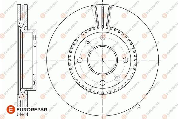 EUROREPAR 1667853180 - Гальмівний диск autozip.com.ua