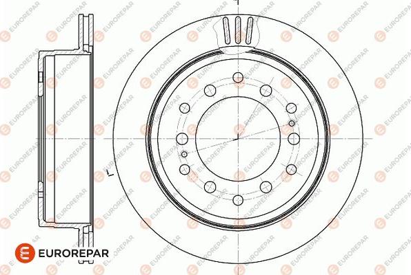 EUROREPAR 1667852880 - Гальмівний диск autozip.com.ua