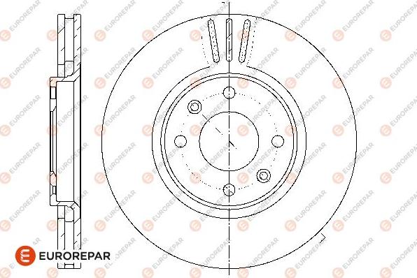 EUROREPAR 1667857480 - Гальмівний диск autozip.com.ua