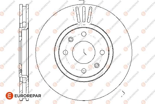 EUROREPAR 1667857180 - Гальмівний диск autozip.com.ua