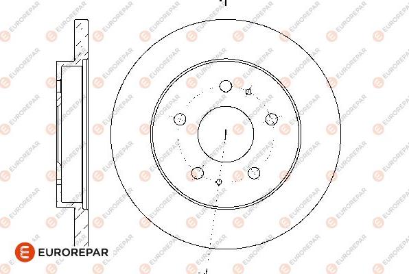 EUROREPAR 1667869980 - Гальмівний диск autozip.com.ua