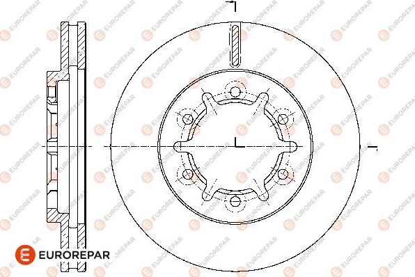 EUROREPAR 1667869880 - Гальмівний диск autozip.com.ua