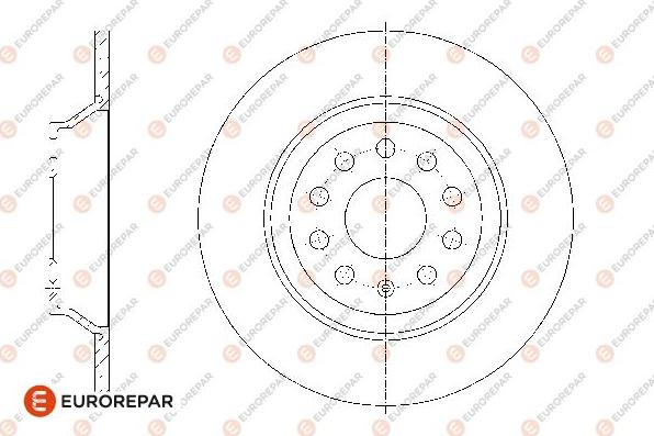 EUROREPAR 1667864980 - Гальмівний диск autozip.com.ua