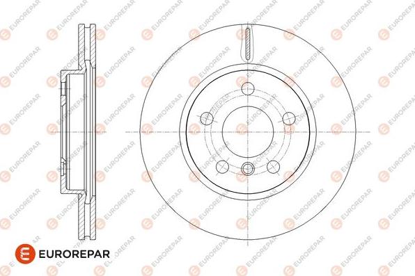 EUROREPAR 1667864180 - Гальмівний диск autozip.com.ua