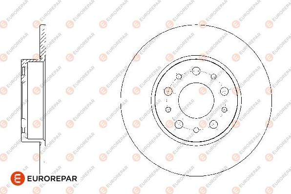 EUROREPAR 1667866480 - Гальмівний диск autozip.com.ua