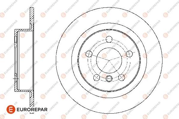 EUROREPAR 1667866280 - Гальмівний диск autozip.com.ua