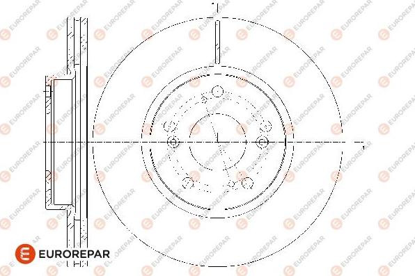 EUROREPAR 1667860980 - Гальмівний диск autozip.com.ua