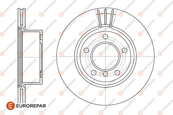 EUROREPAR 1667860180 - Гальмівний диск autozip.com.ua