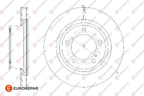 EUROREPAR 1667868680 - Гальмівний диск autozip.com.ua