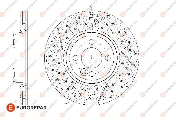 EUROREPAR 1667863380 - Гальмівний диск autozip.com.ua