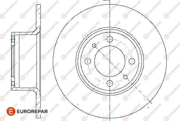 EUROREPAR 1667862880 - Гальмівний диск autozip.com.ua