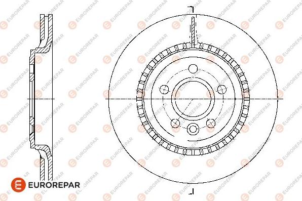 EUROREPAR 1667862380 - Гальмівний диск autozip.com.ua