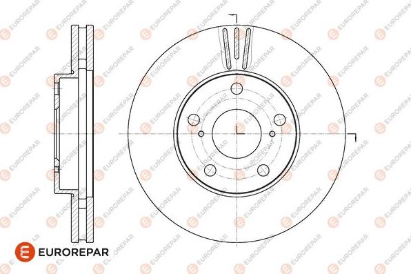 EUROREPAR 1667867580 - Гальмівний диск autozip.com.ua