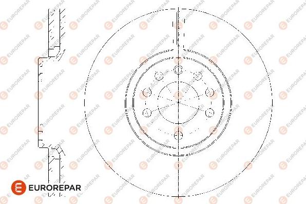 EUROREPAR 1667867180 - Гальмівний диск autozip.com.ua