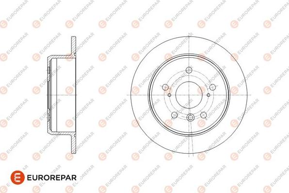 EUROREPAR 1667870480 - Гальмівний диск autozip.com.ua