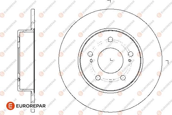 EUROREPAR 1667871380 - Гальмівний диск autozip.com.ua