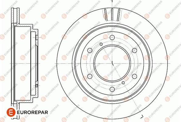 EUROREPAR 1667872380 - Гальмівний диск autozip.com.ua