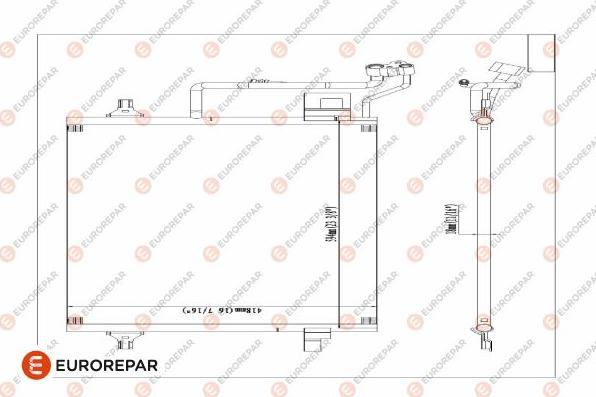 EUROREPAR 1609635580 - Конденсатор, кондиціонер autozip.com.ua