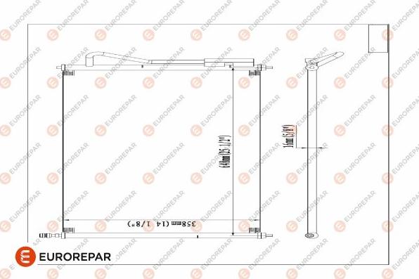 EUROREPAR 1609635280 - Конденсатор, кондиціонер autozip.com.ua