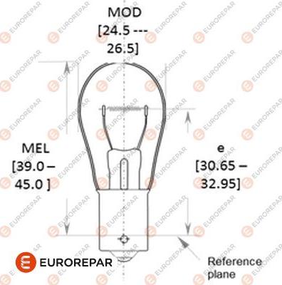 EUROREPAR 1616431280 - Лампа розжарювання, ліхтар покажчика повороту autozip.com.ua