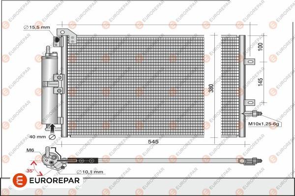 EUROREPAR 1610158880 - Конденсатор, кондиціонер autozip.com.ua