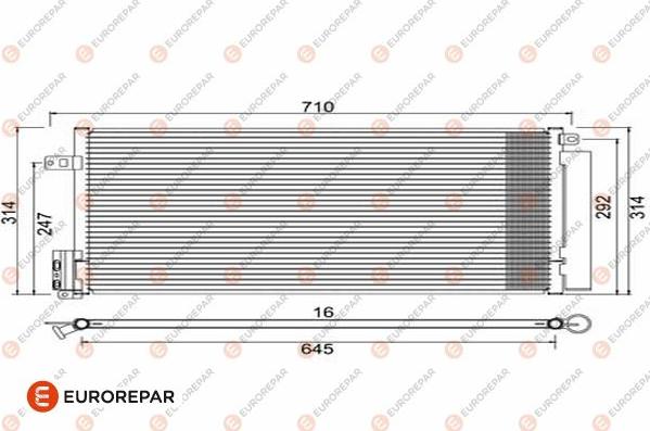 EUROREPAR 1610160280 - Конденсатор, кондиціонер autozip.com.ua